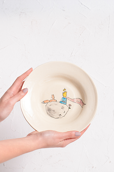 Rankų darbo keramikinė lėkštė - Mažasis Princas