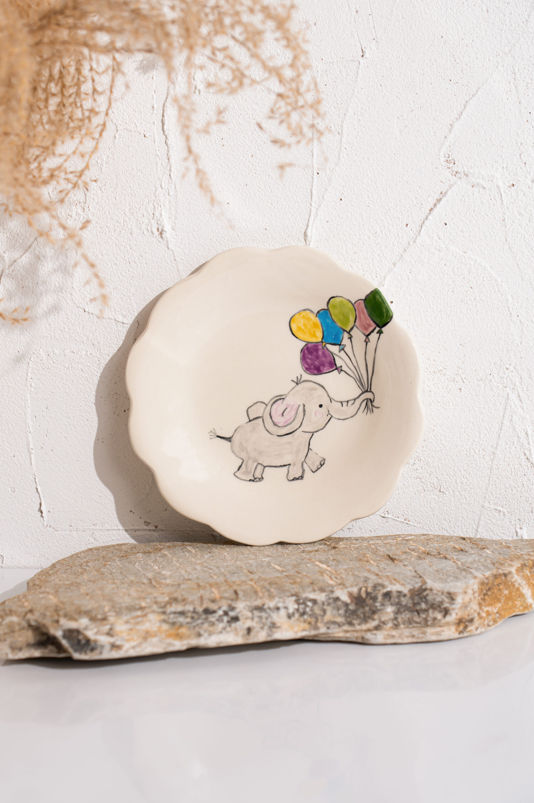 Keramikinė lėkštė "Linksmasis drambliukas"