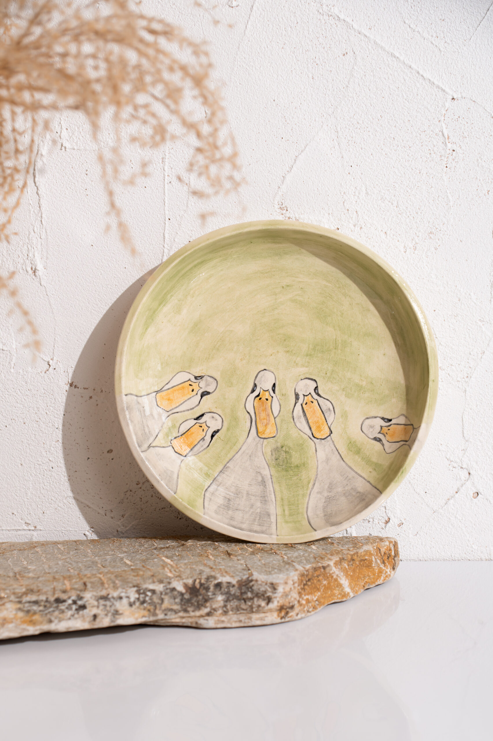 Keramikinė lėkštė  "Žąsų choras"