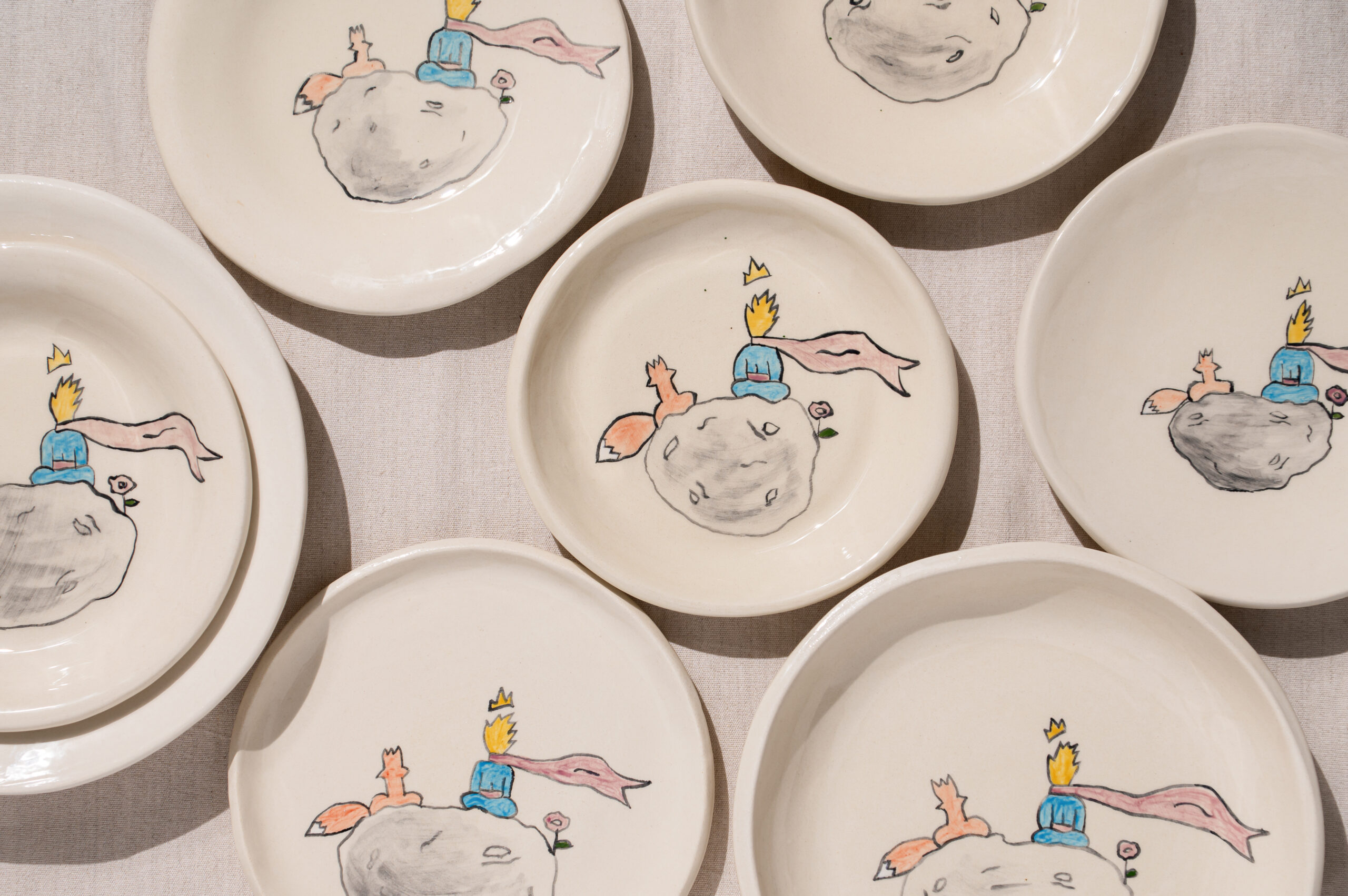 Rankų darbo keramikiniai indai "Mažojo princo pasaulis"