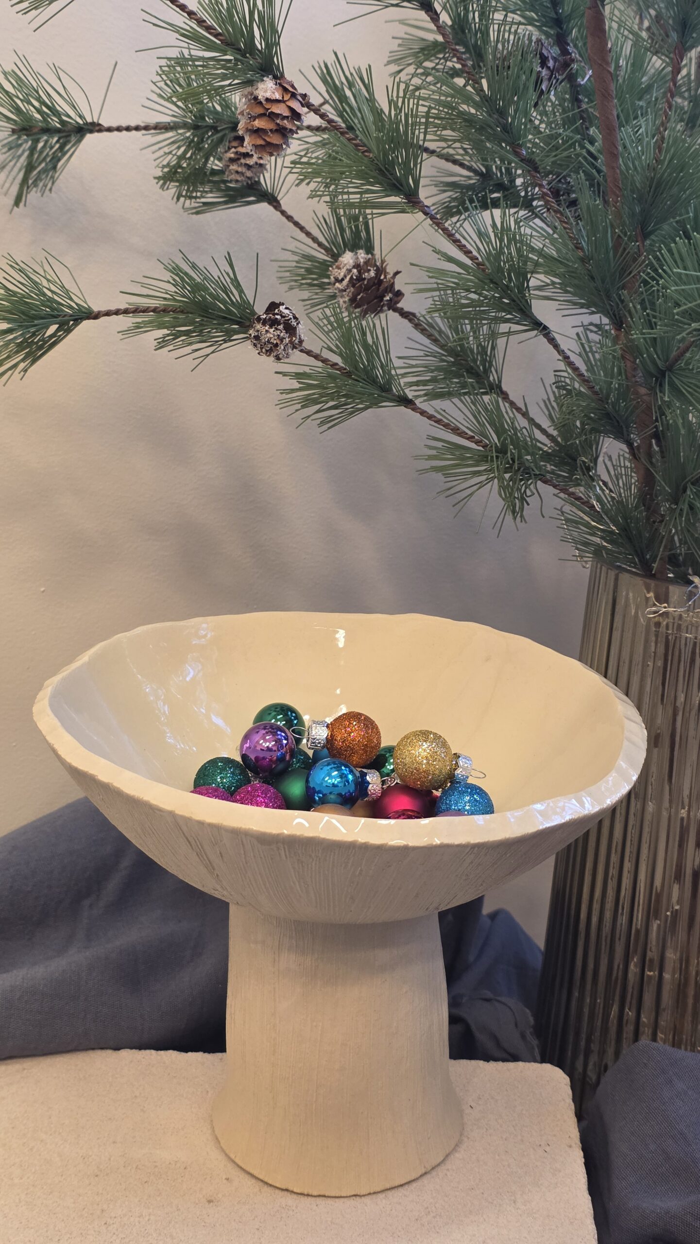 Rankų darbo didelis dubuo "Žiemos taurė"